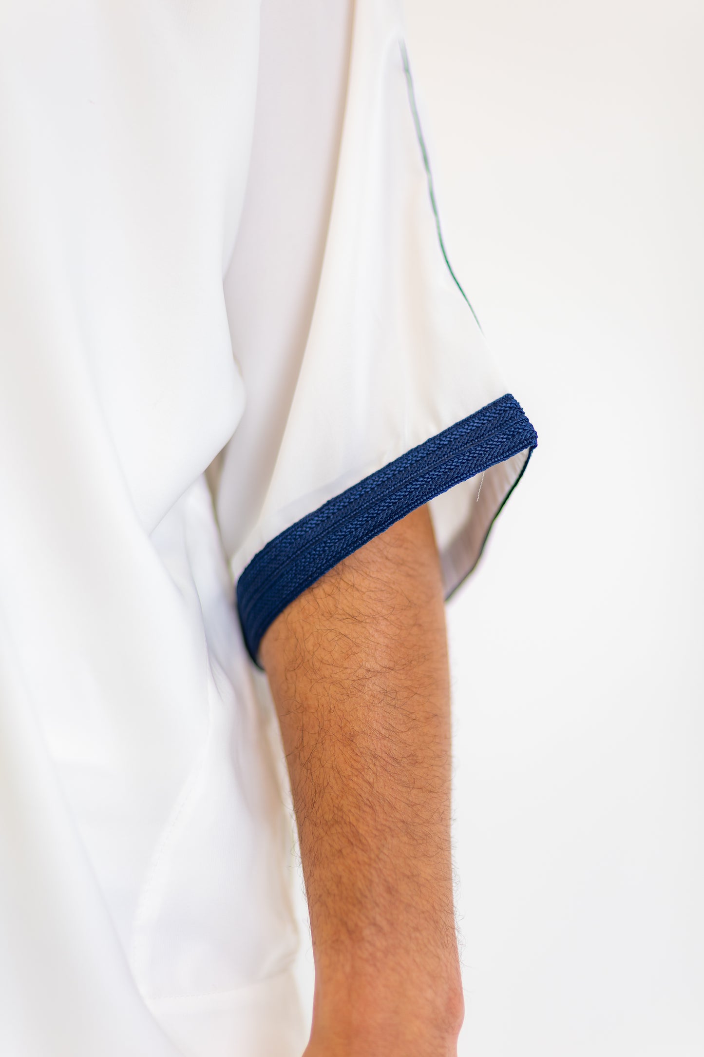 Navy White Moroccan Thobe