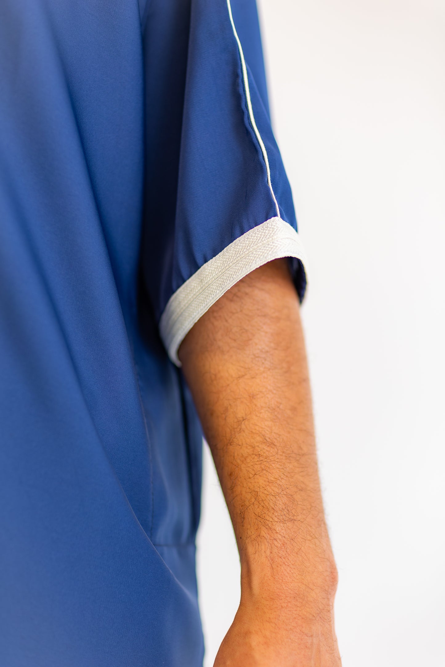 White Navy Moroccan Thobe